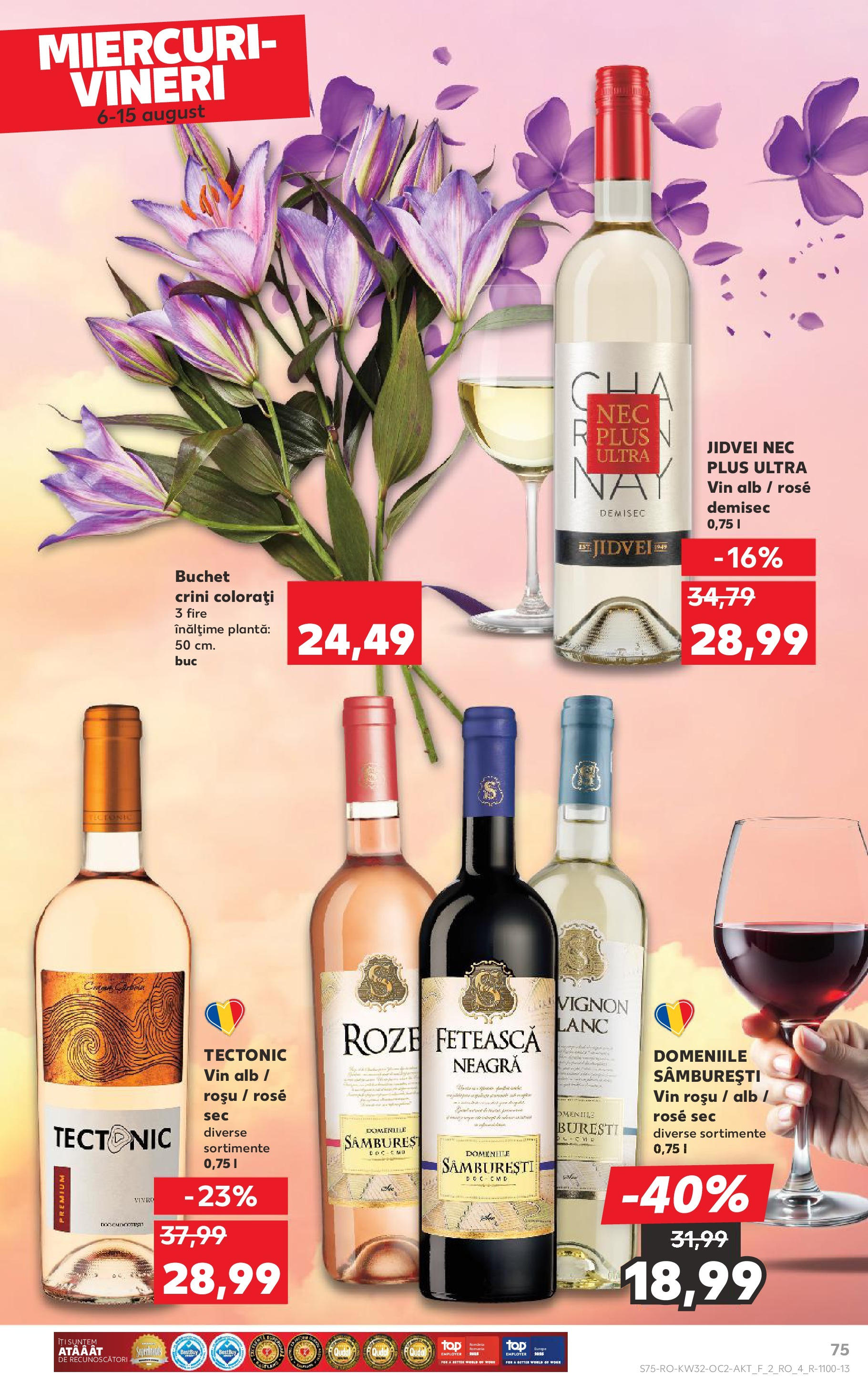 Catalog Kaufland - Sfântu Gheorghe 06.08.2025 - Revista si Oferta | Pagină: 75 | Produse: Vin