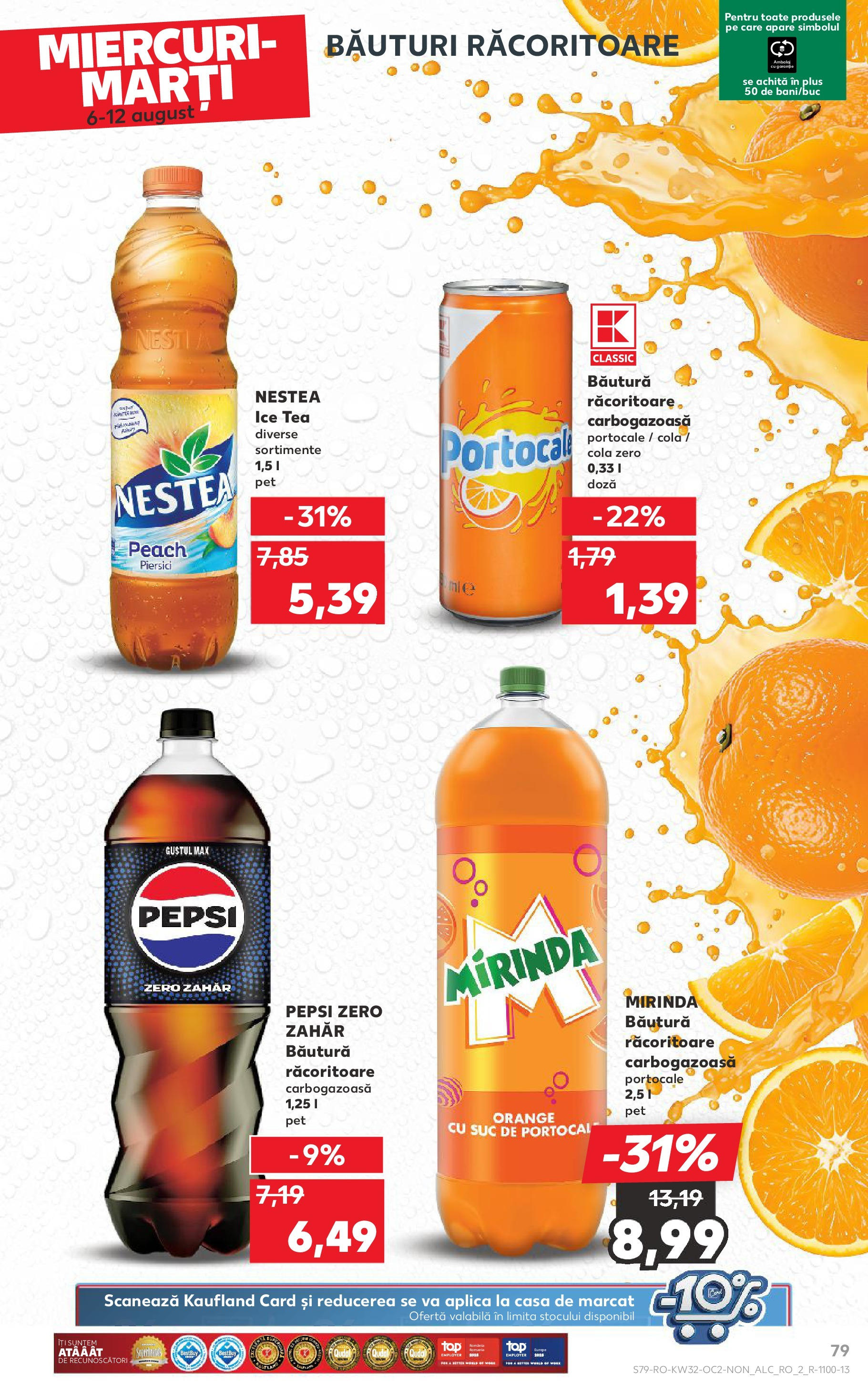 Catalog Kaufland - Sfântu Gheorghe 06.08.2025 - Revista si Oferta | Pagină: 79 | Produse: Amerikan servis, Suc, Portocale, Zahăr