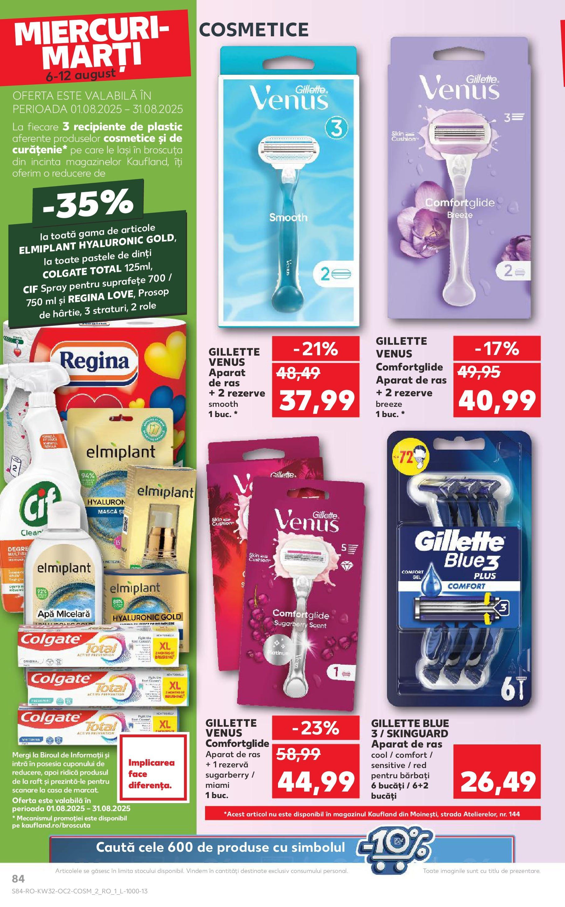 Catalog Kaufland - Sfântu Gheorghe 06.08.2025 - Revista si Oferta | Pagină: 84 | Produse: Aparat De Ras, Raft, Recipiente, Apă