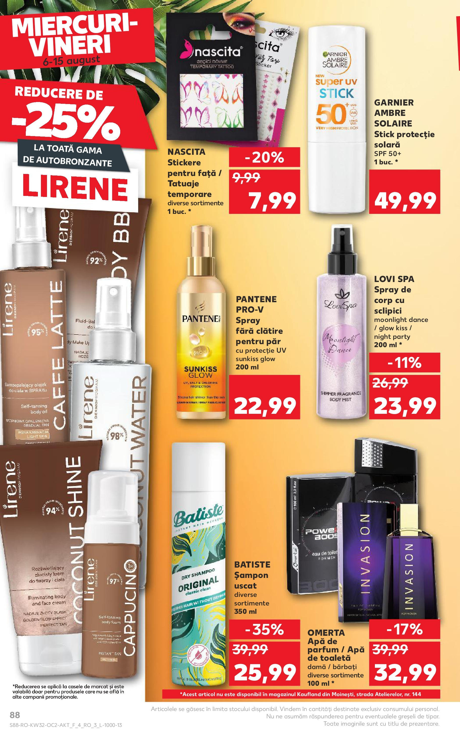 Catalog Kaufland - Sfântu Gheorghe 06.08.2025 - Revista si Oferta | Pagină: 88 | Produse: Apă de toaletă, Șampon, Apă, Șampon uscat