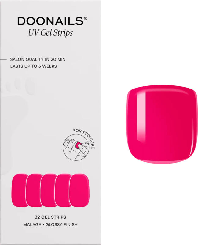 Doonails UV Gel Nagelfolien, Pediküre Gel Strips Malaga