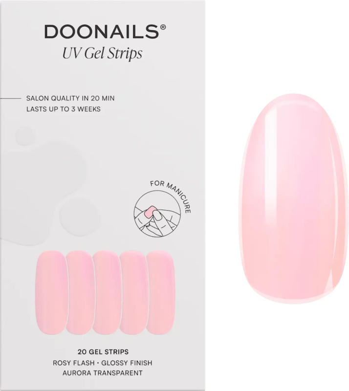 Doonails UV Gel Nagelfolien, Gel Strips Rosy Flash