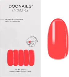 Doonails UV Gel Nagelfolien, Gel Strips Sunset Coral