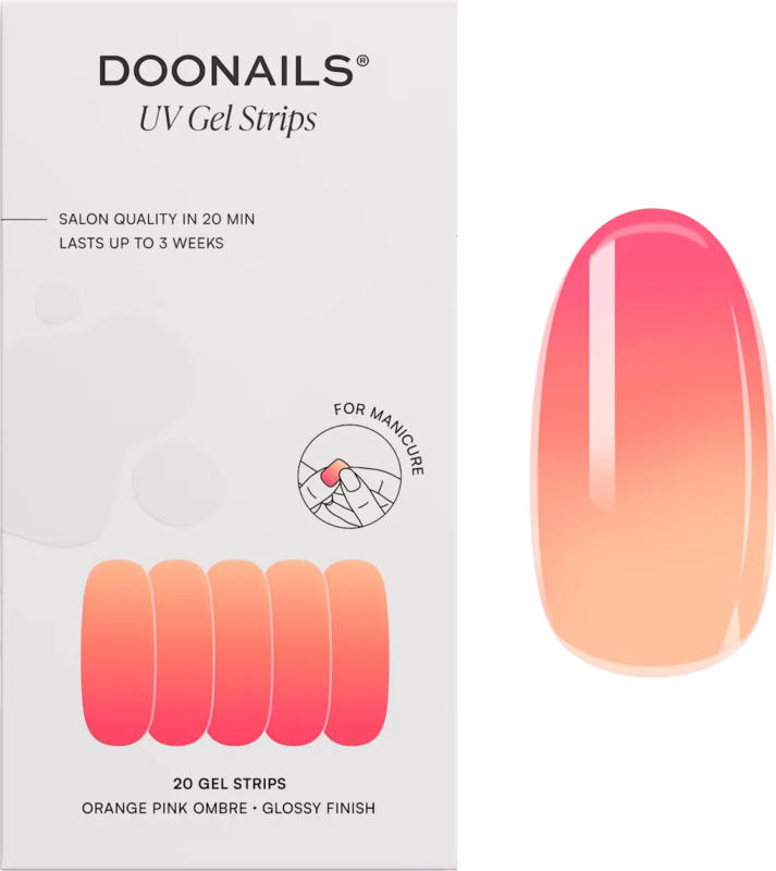 Doonails UV Gel Nagelfolien, Gel Strips Pink Ombre