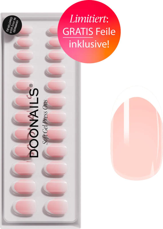 Doonails Soft Gel Press Ons Classic French