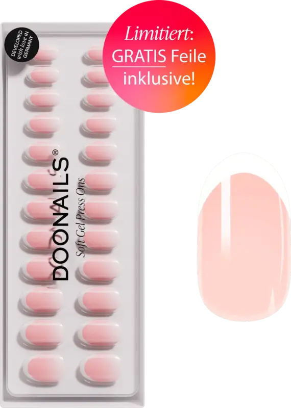 Doonails Soft Gel Press Ons Classic French