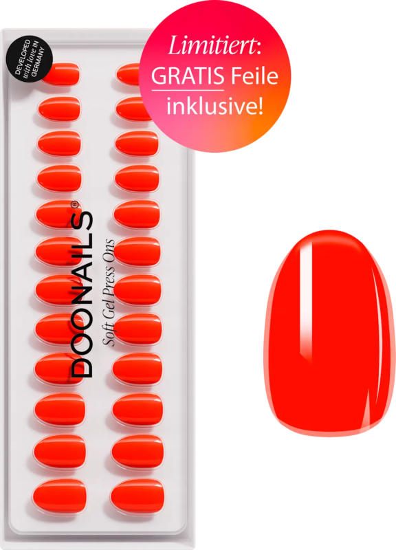 Doonails Soft Gel Press Ons On Fire