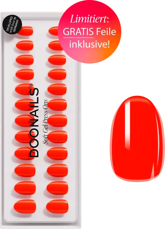 Doonails Soft Gel Press Ons On Fire