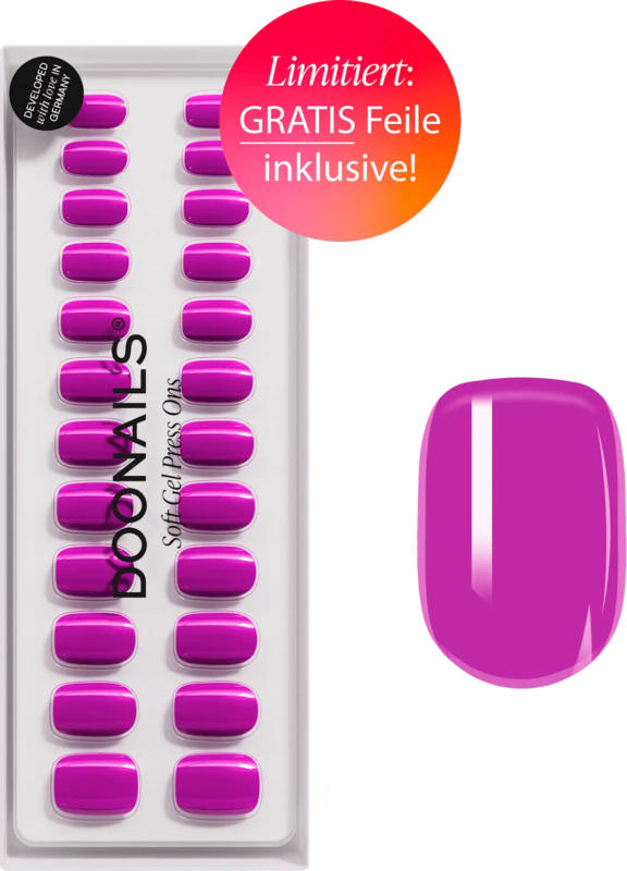 Doonails Soft Gel Press Ons Dragon Fruit