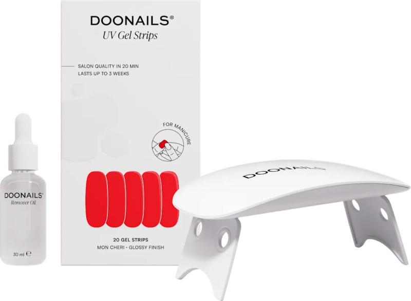 Doonails UV Maniküre Starterset, Gel Strips Mon Cheri