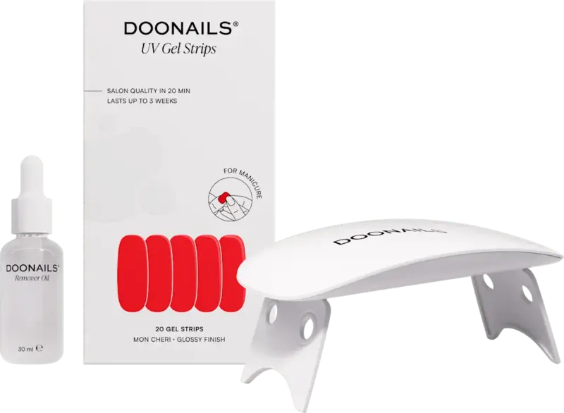 Doonails UV Maniküre Starterset, Gel Strips Mon Cheri