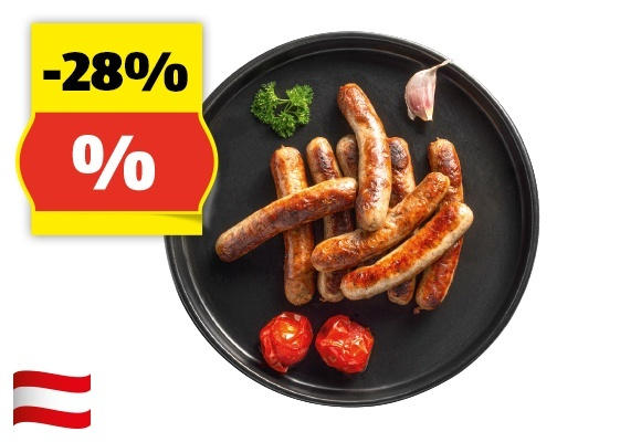 GENUSS 100% AUS ÖSTERREICH Mini-Rostbratwürstel, 300 g