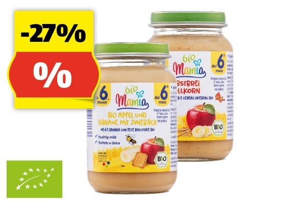 MAMIA BIO BIO-Frucht & Getreidegläschen, 190 g