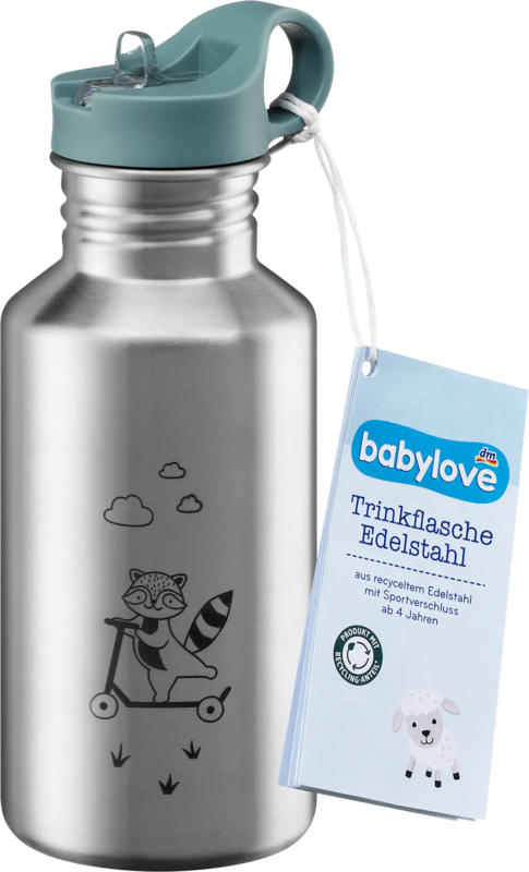 babylove Trinkflasche Kinder Edelstahl/grün