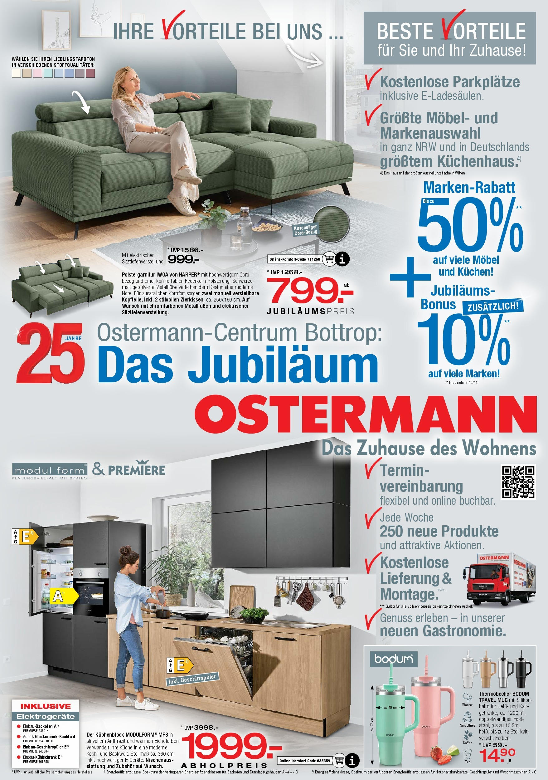 Ostermann - Möbel Ostermann: Neue Möbel wirken Wunder. (ab 01.08.2025) zum Blättern | Seite: 12 | Produkte: Geschirrspüler, Küche, Wasser, Backofen Ostermann - Möbel Ostermann: Neue Möbel wirken Wunder. (ab 01.08.2025) zum Blättern | Seite: 12 | Produkte: Geschirrspüler, Küche, Wasser, Backofen