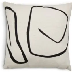 JYSK Pernă HVITVEIS 45x45 alb-murdar/negru