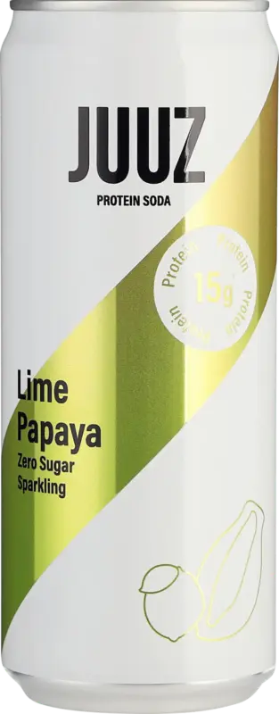 JUUZ Erfrischungsgetränk, Protein Soda, Lime Papaya