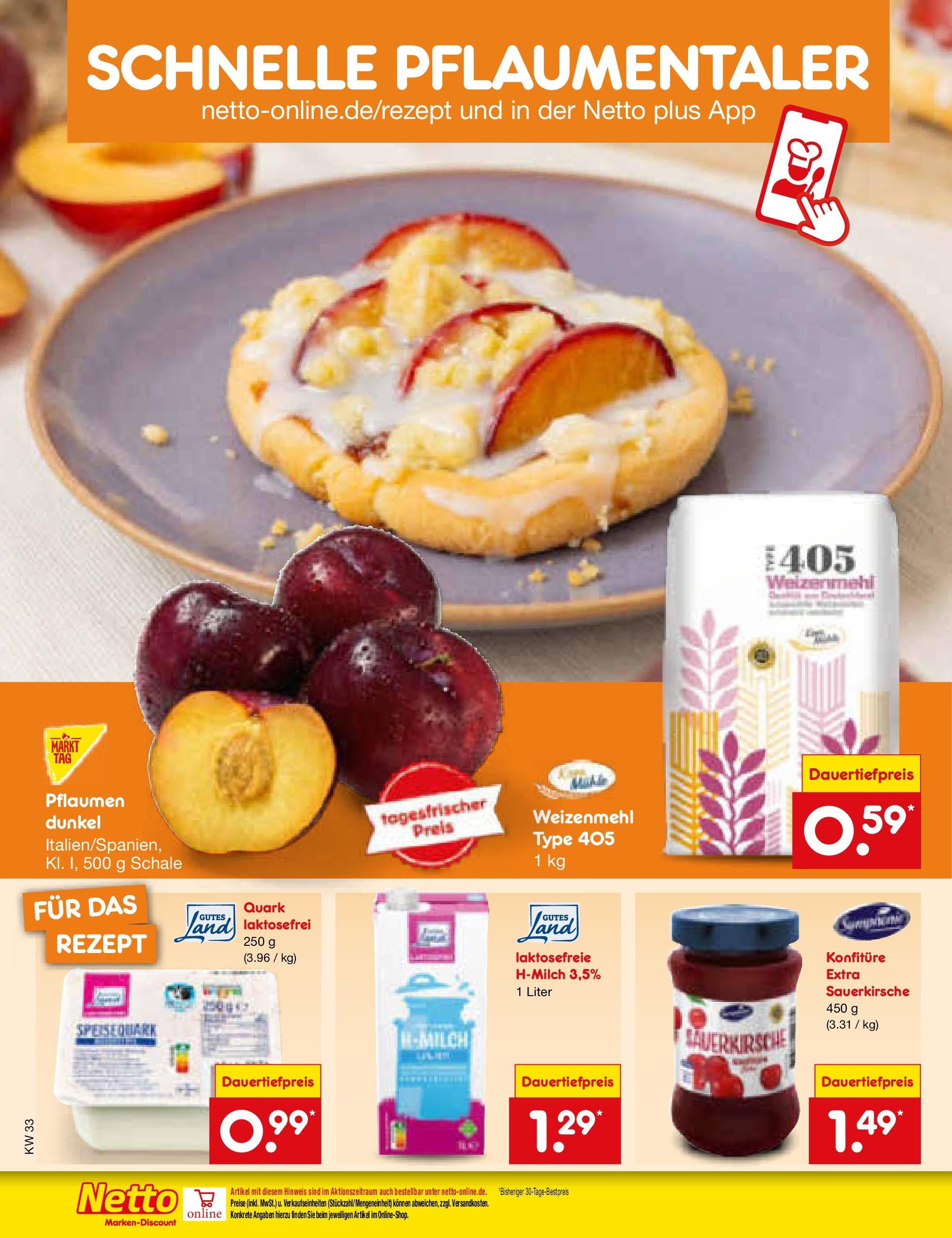 Netto Marken-Discount prospekt Witzenhausen (ab 07.08.2025) » Angebote | Seite: 6 | Produkte: Pflaumen, Quark, Weizenmehl, Speisequark Netto Marken-Discount prospekt Witzenhausen (ab 07.08.2025) » Angebote | Seite: 6 | Produkte: Pflaumen, Quark, Weizenmehl, Speisequark