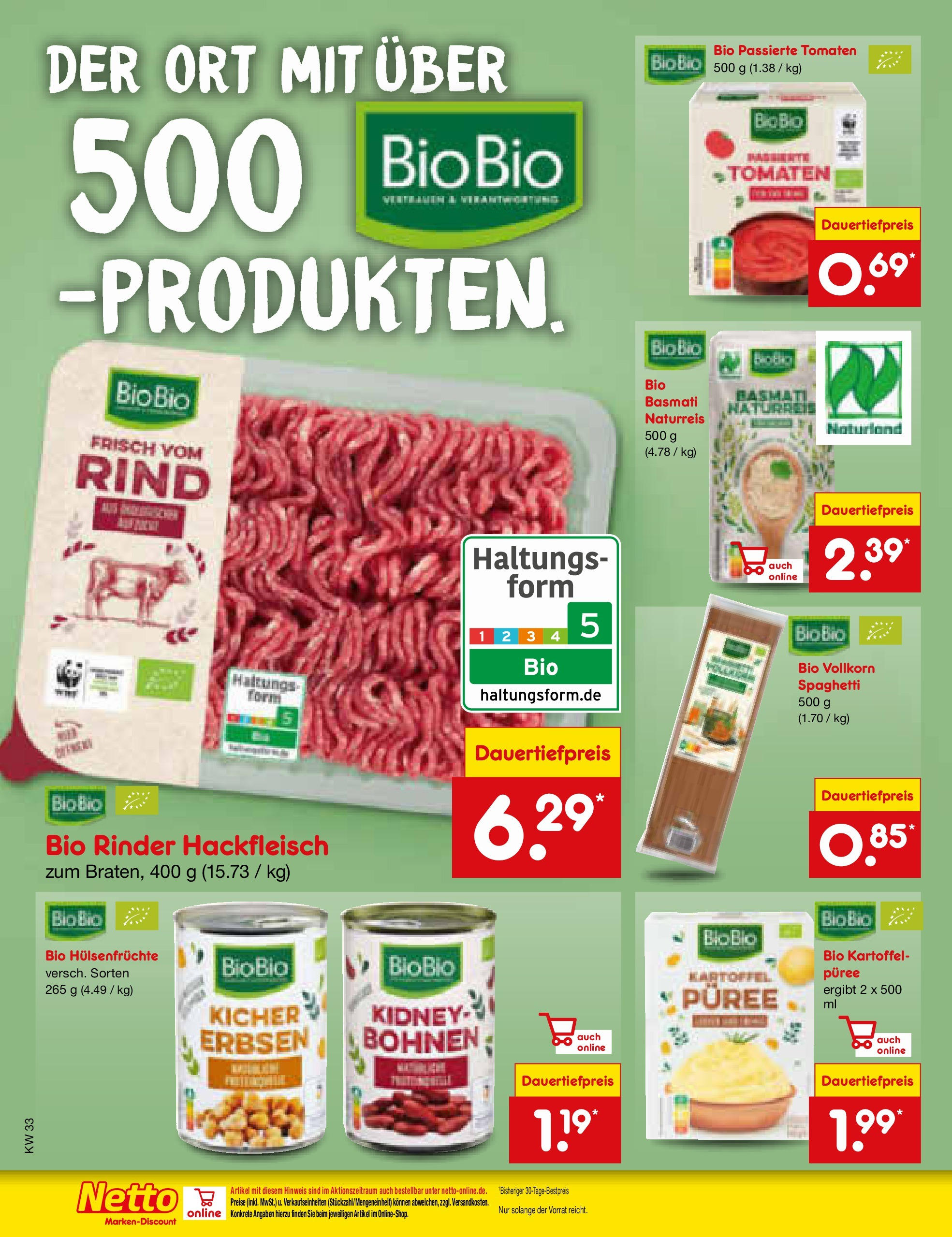 Netto Marken-Discount prospekt Witzenhausen (ab 07.08.2025) » Angebote | Seite: 16 | Produkte: Tomaten, Erbsen, Hackfleisch Netto Marken-Discount prospekt Witzenhausen (ab 07.08.2025) » Angebote | Seite: 16 | Produkte: Tomaten, Erbsen, Hackfleisch