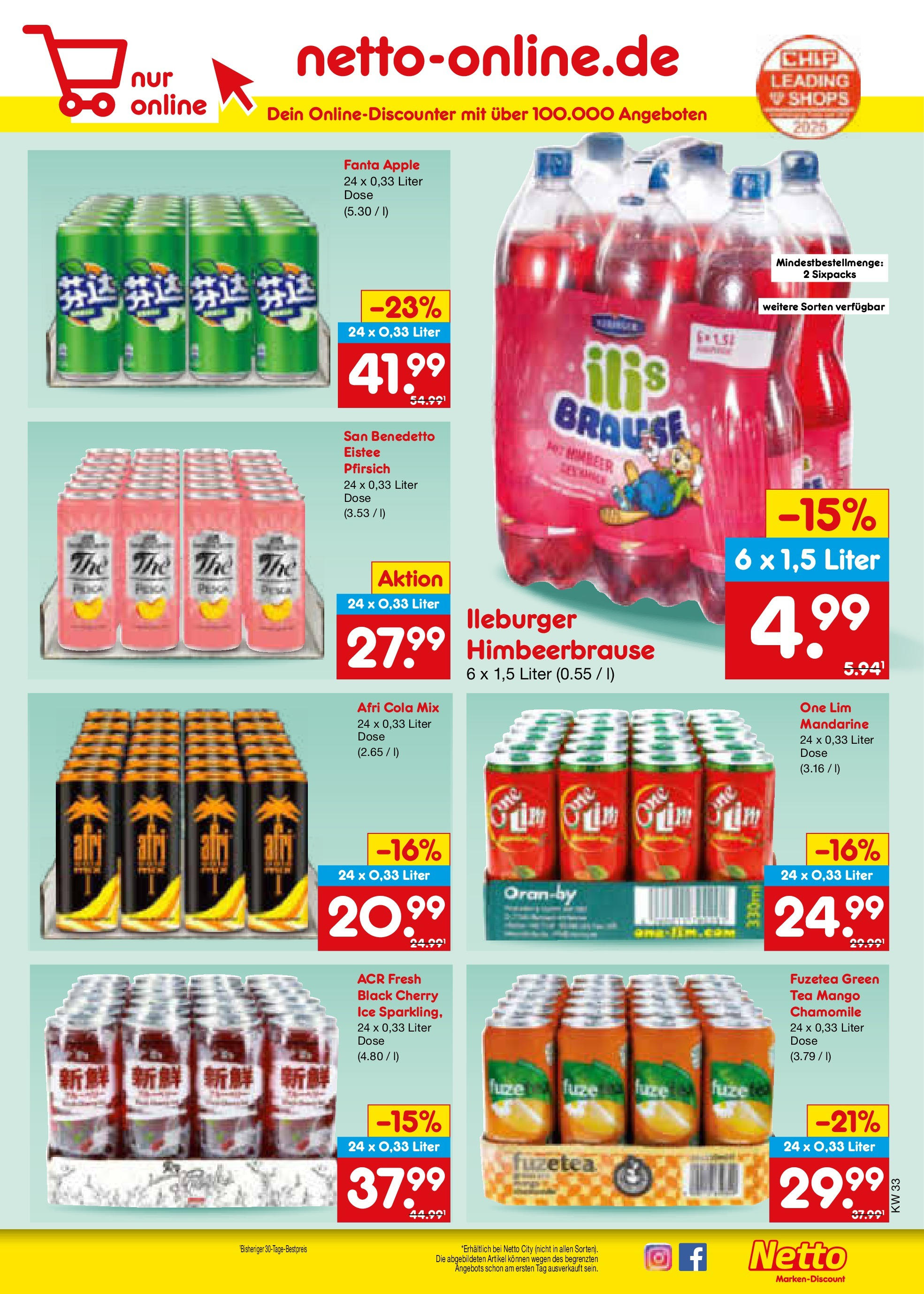 Netto Marken-Discount prospekt Witzenhausen (ab 07.08.2025) » Angebote | Seite: 31 | Produkte: Fanta, Cola, Mango, Pfirsich Netto Marken-Discount prospekt Witzenhausen (ab 07.08.2025) » Angebote | Seite: 31 | Produkte: Fanta, Cola, Mango, Pfirsich