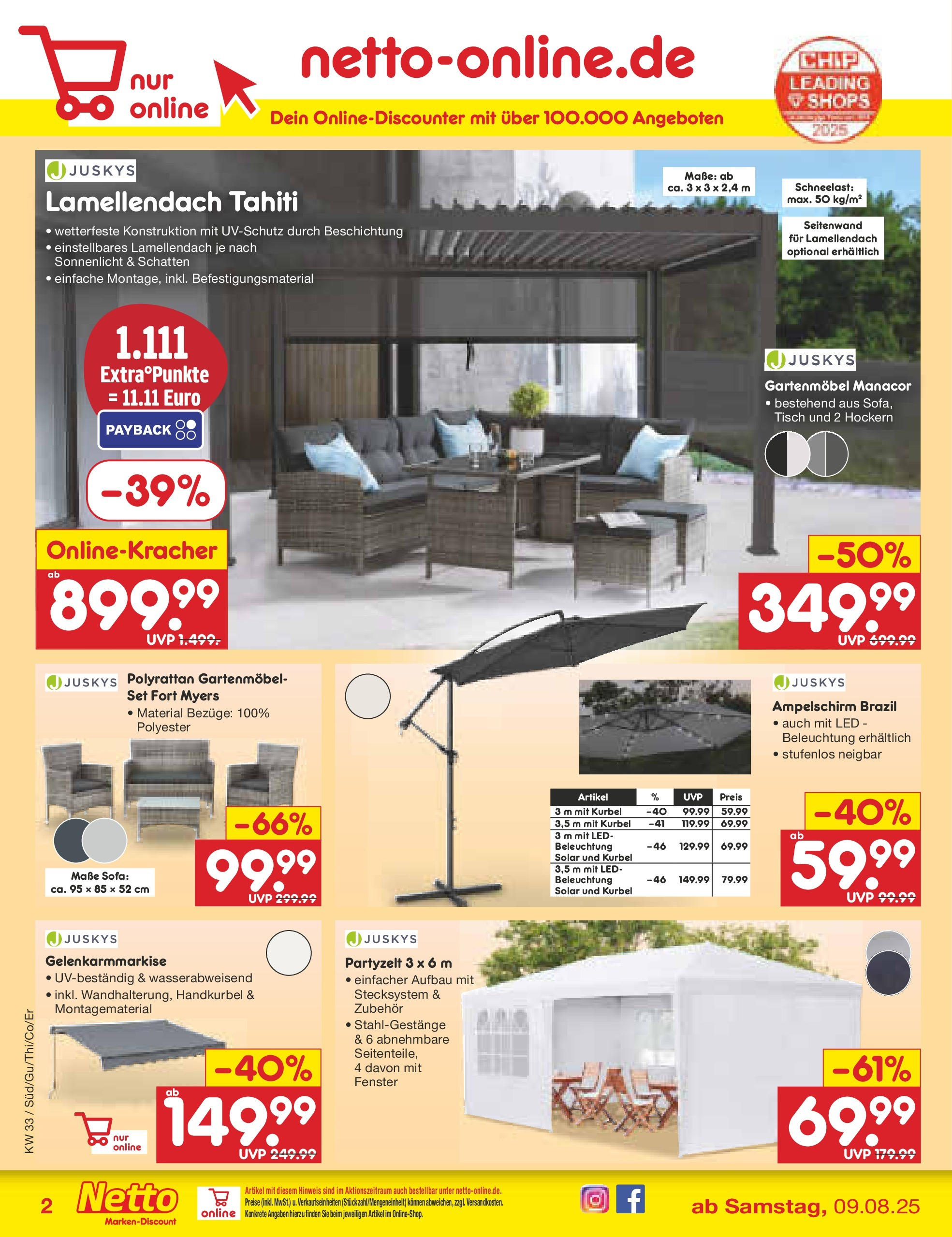 Netto Marken-Discount prospekt Glauchau (ab 07.08.2025) » Angebote | Seite: 34 | Produkte: Sofa, Tisch, Gartenmöbel Netto Marken-Discount prospekt Glauchau (ab 07.08.2025) » Angebote | Seite: 34 | Produkte: Sofa, Tisch, Gartenmöbel