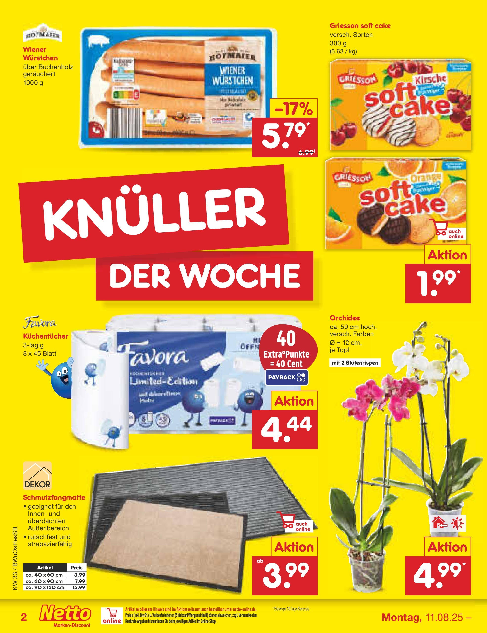 Netto Marken-Discount prospekt Witzenhausen (ab 07.08.2025) » Angebote | Seite: 2 | Produkte: Orchidee, Schmutzfangmatte Netto Marken-Discount prospekt Witzenhausen (ab 07.08.2025) » Angebote | Seite: 2 | Produkte: Orchidee, Schmutzfangmatte