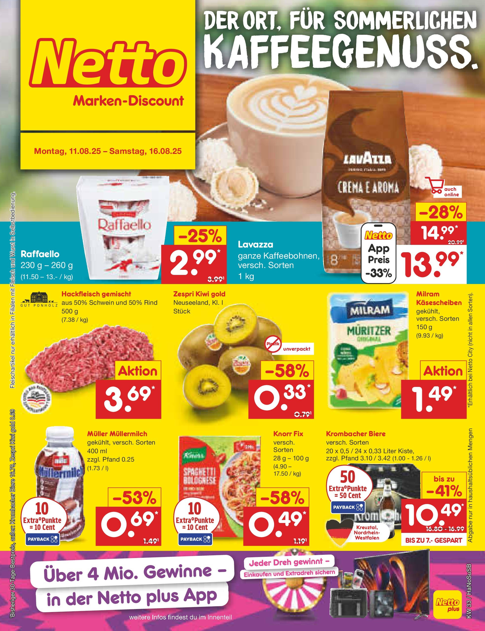 Netto Marken-Discount prospekt Wuppertal (ab 11.08.2025) » Angebote | Seite: 1 | Produkte: Knorr, Milram, Wurst, Fleisch Netto Marken-Discount prospekt Wuppertal (ab 11.08.2025) » Angebote | Seite: 1 | Produkte: Knorr, Milram, Wurst, Fleisch