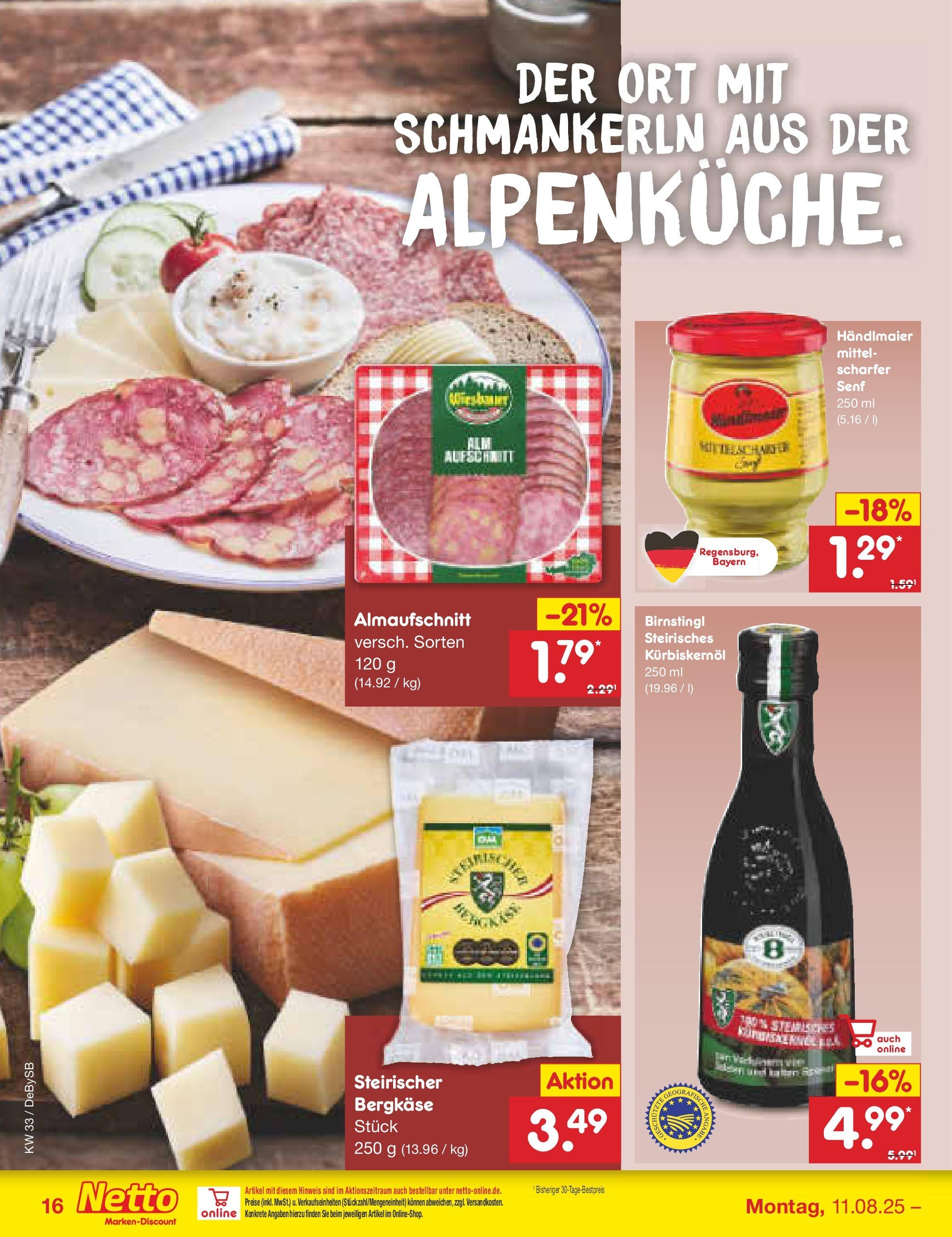 Netto Marken-Discount prospekt Thierhaupten (ab 11.08.2025) » Angebote | Seite: 24 | Produkte: Kürbiskernöl Netto Marken-Discount prospekt Thierhaupten (ab 11.08.2025) » Angebote | Seite: 24 | Produkte: Kürbiskernöl