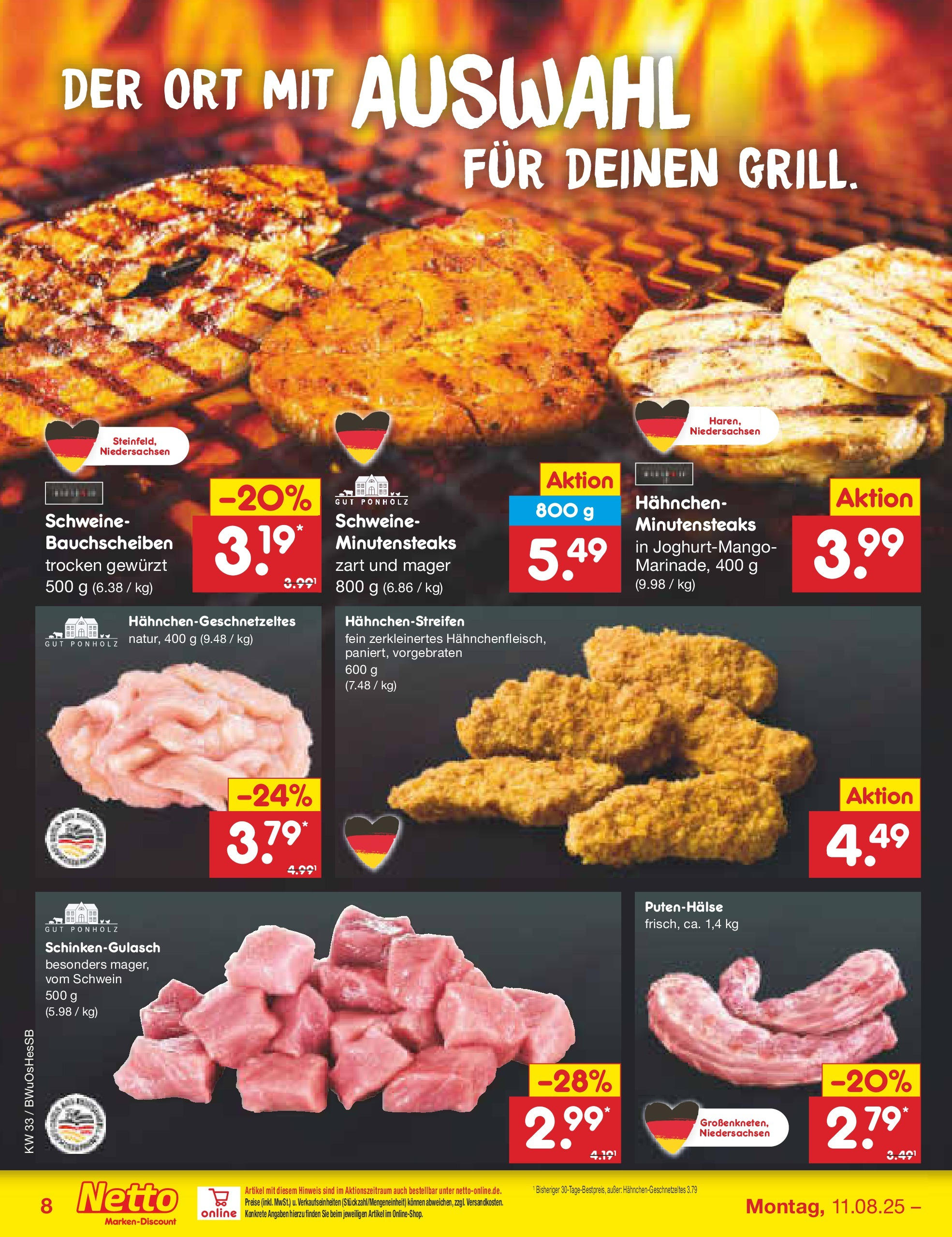 Netto Marken-Discount prospekt Witzenhausen (ab 07.08.2025) » Angebote | Seite: 14 | Produkte: Hahnchen Netto Marken-Discount prospekt Witzenhausen (ab 07.08.2025) » Angebote | Seite: 14 | Produkte: Hahnchen