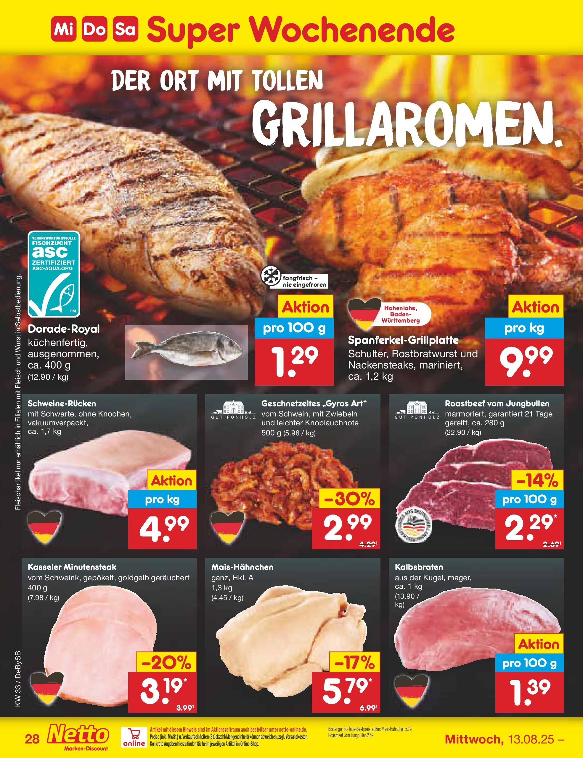 Netto Marken-Discount prospekt Thierhaupten (ab 11.08.2025) » Angebote | Seite: 46 | Produkte: Roastbeef, Zwiebeln, Wurst, Fleisch Netto Marken-Discount prospekt Thierhaupten (ab 11.08.2025) » Angebote | Seite: 46 | Produkte: Roastbeef, Zwiebeln, Wurst, Fleisch