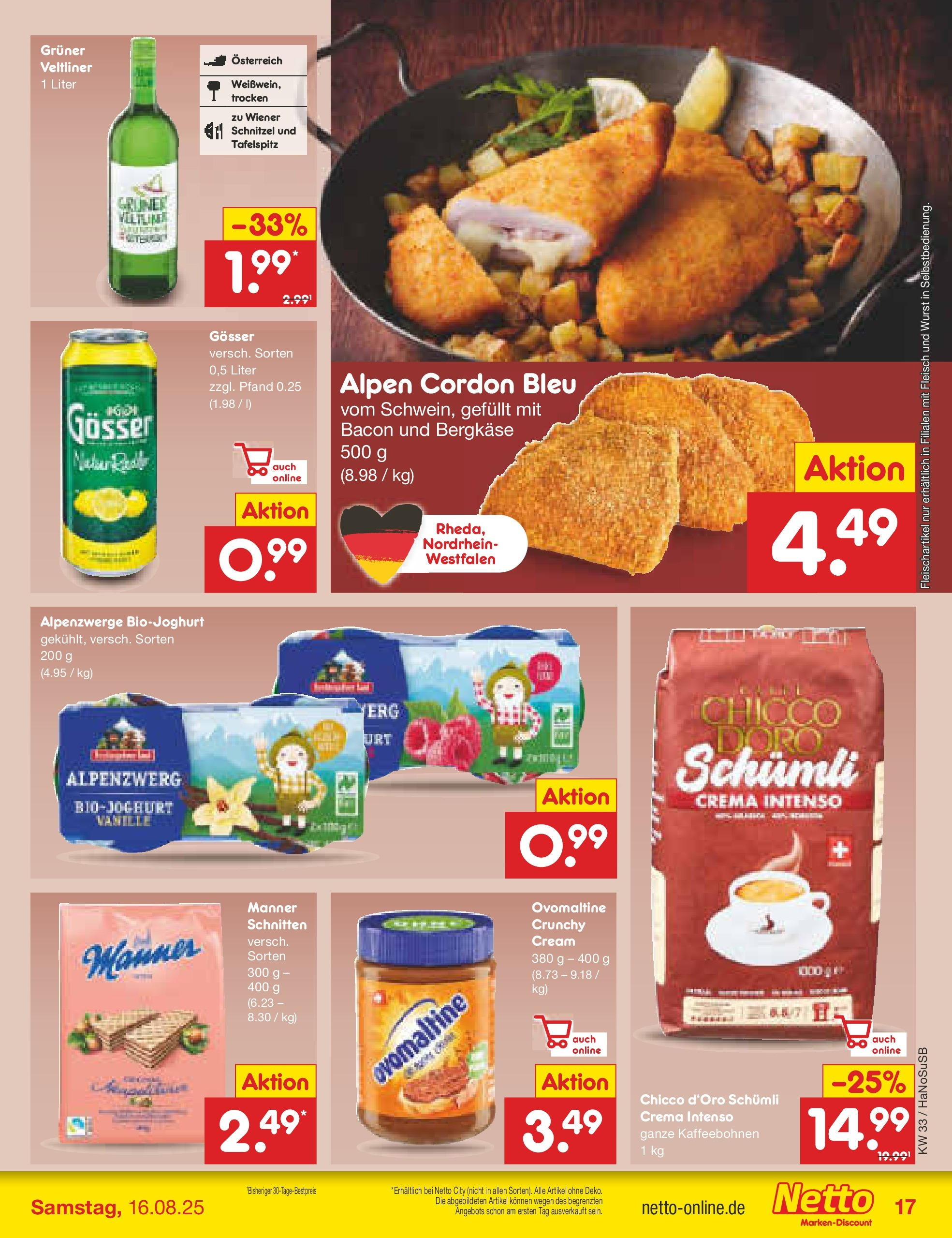 Netto Marken-Discount prospekt Wuppertal (ab 11.08.2025) » Angebote | Seite: 25 | Produkte: Tafelspitz, Ovomaltine, Schnitzel, Wurst Netto Marken-Discount prospekt Wuppertal (ab 11.08.2025) » Angebote | Seite: 25 | Produkte: Tafelspitz, Ovomaltine, Schnitzel, Wurst