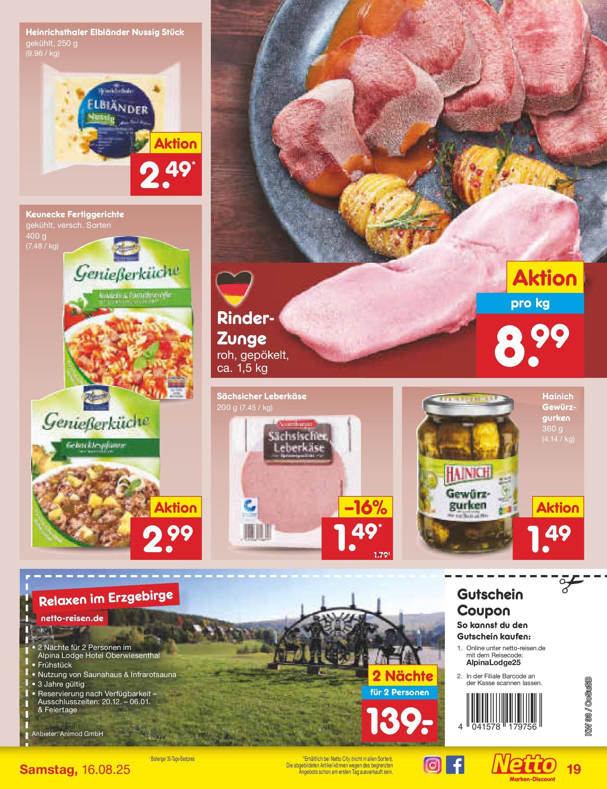 Netto Marken-Discount prospekt Bitterfeld-Wolfen	 (ab 11.08.2025) » Angebote | Seite: 25 | Produkte: Cola, Wilthener, Mineralwasser