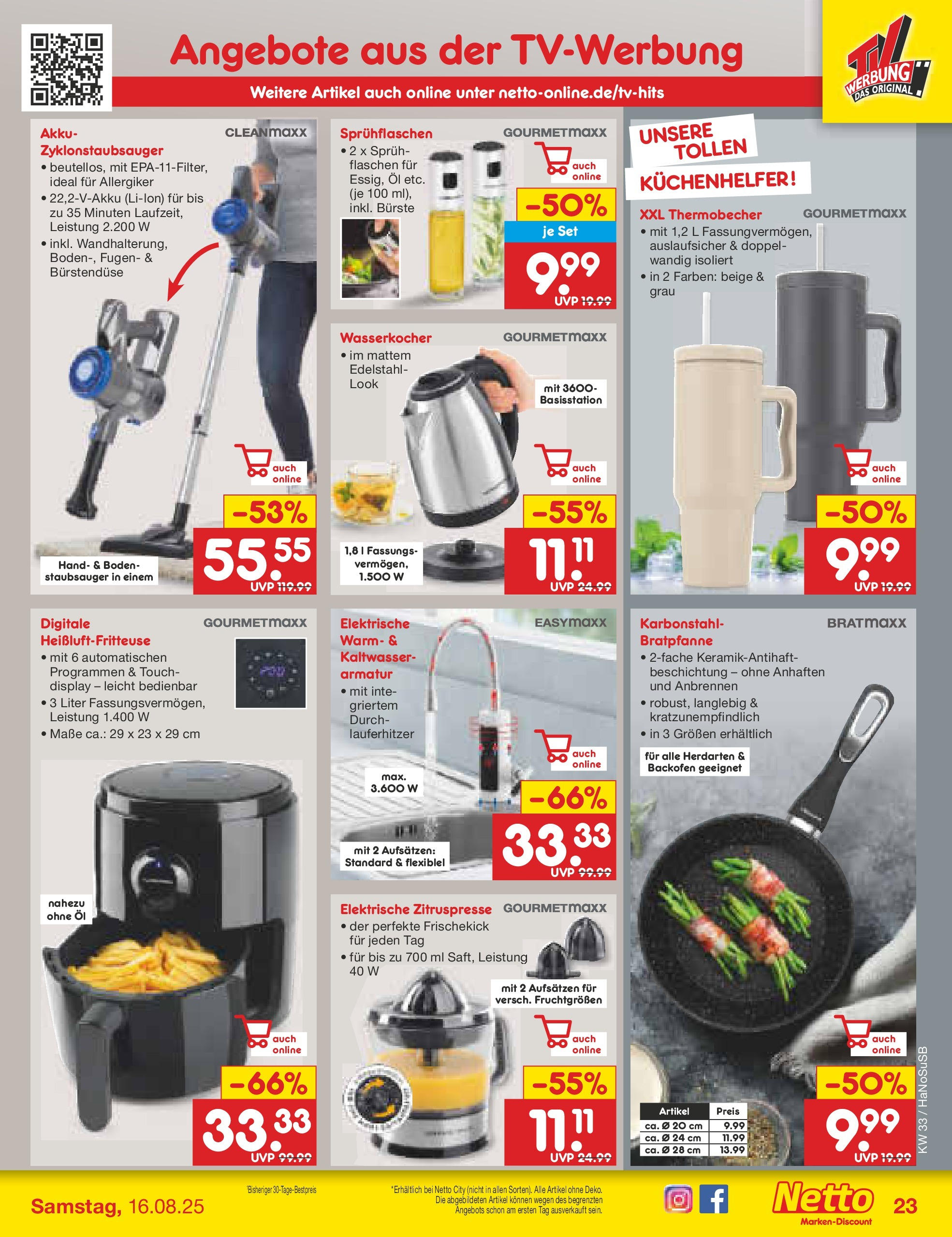 Netto Marken-Discount prospekt Wuppertal (ab 11.08.2025) » Angebote | Seite: 37 | Produkte: Staubsauger, Öl, Armatur, Backofen Netto Marken-Discount prospekt Wuppertal (ab 11.08.2025) » Angebote | Seite: 37 | Produkte: Staubsauger, Öl, Armatur, Backofen