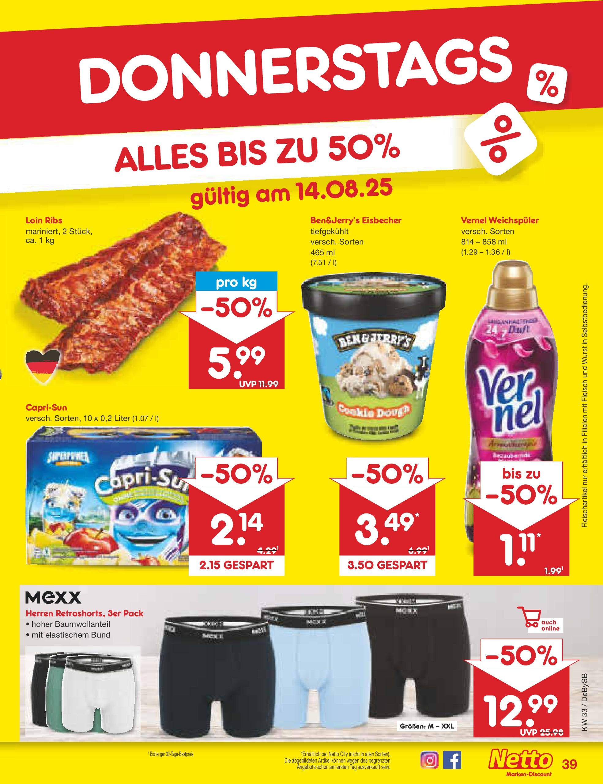 Netto Marken-Discount prospekt Thierhaupten (ab 11.08.2025) » Angebote | Seite: 59 | Produkte: Weichspüler, Wurst, Fleisch, Vernel Netto Marken-Discount prospekt Thierhaupten (ab 11.08.2025) » Angebote | Seite: 59 | Produkte: Weichspüler, Wurst, Fleisch, Vernel
