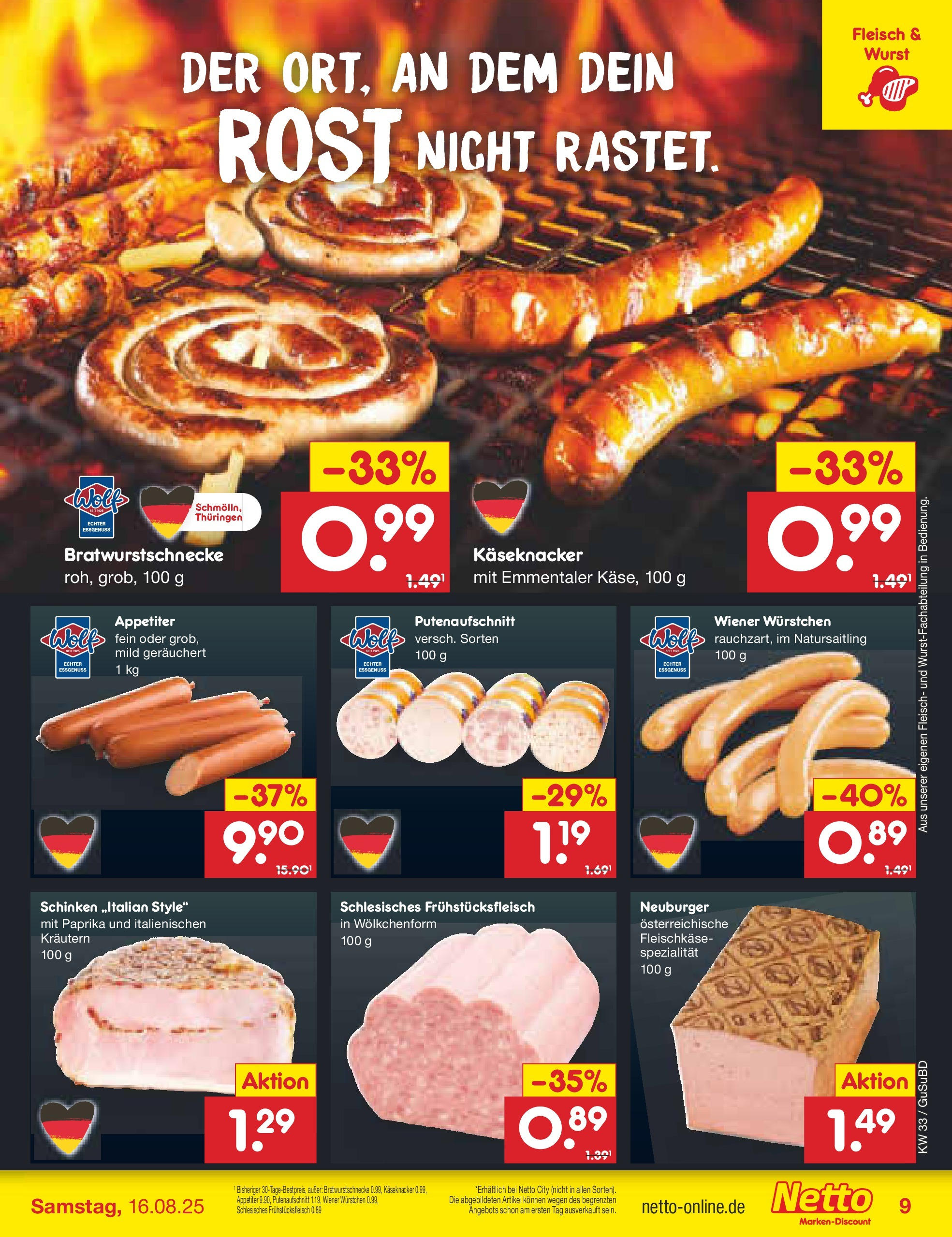 Netto Marken-Discount prospekt Glauchau (ab 07.08.2025) » Angebote | Seite: 15 | Produkte: Wiener wurstchen, Paprika, Wurst, Schinken Netto Marken-Discount prospekt Glauchau (ab 07.08.2025) » Angebote | Seite: 15 | Produkte: Wiener wurstchen, Paprika, Wurst, Schinken
