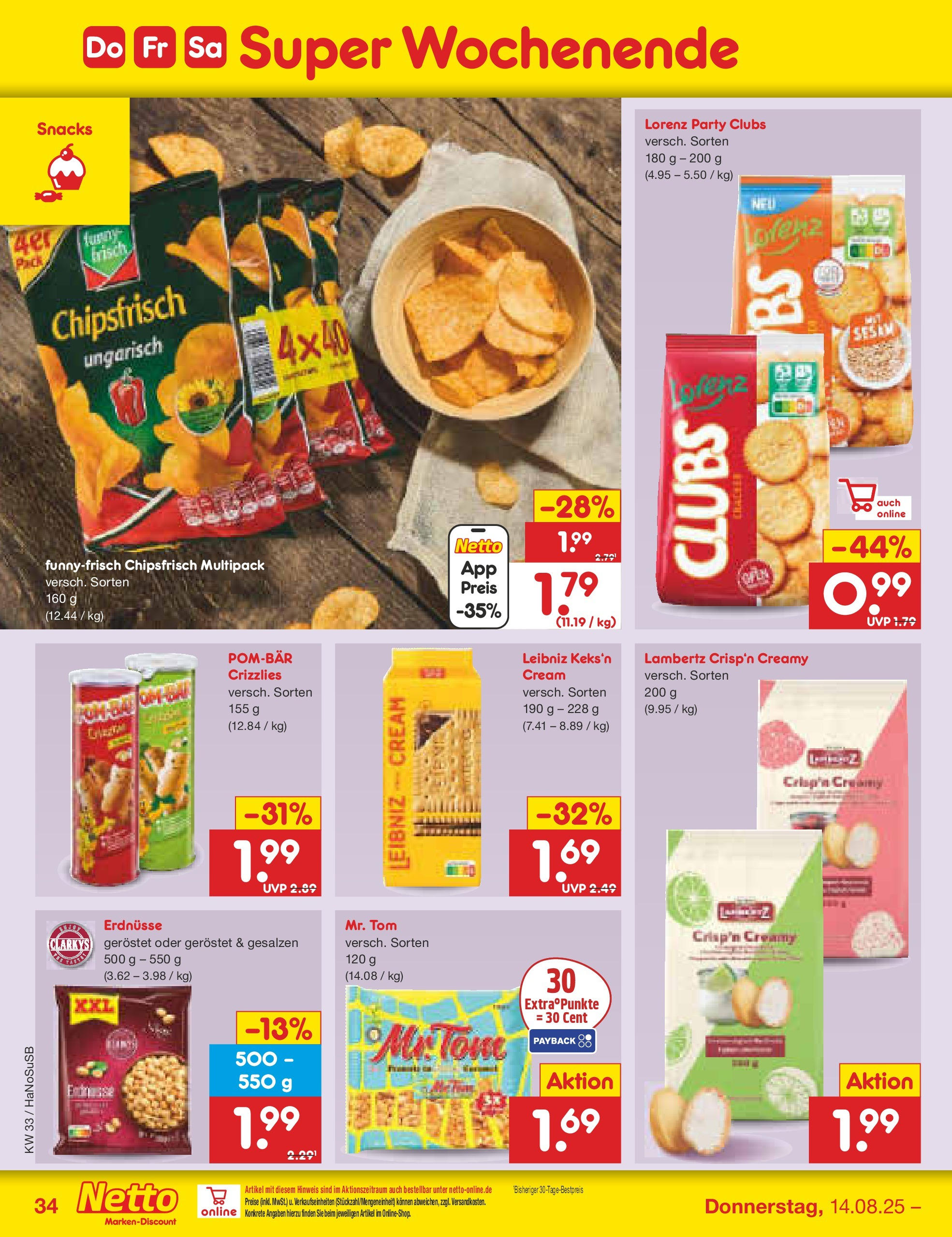 Netto Marken-Discount prospekt Wuppertal (ab 11.08.2025) » Angebote | Seite: 52 | Produkte: Erdnüsse Netto Marken-Discount prospekt Wuppertal (ab 11.08.2025) » Angebote | Seite: 52 | Produkte: Erdnüsse