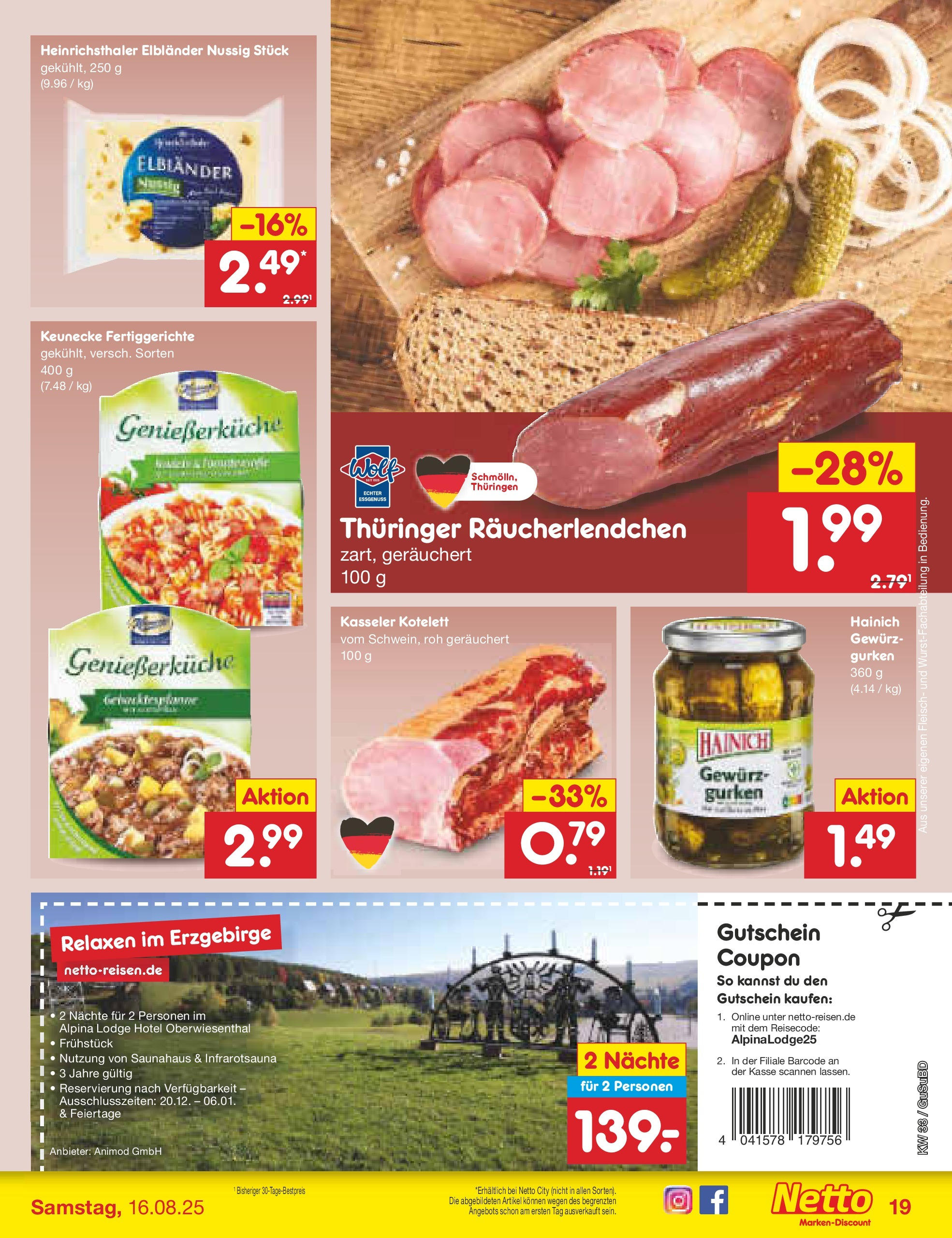 Netto Marken-Discount prospekt Glauchau (ab 07.08.2025) » Angebote | Seite: 27 | Produkte: Fertiggerichte, Fleisch, Gurken Netto Marken-Discount prospekt Glauchau (ab 07.08.2025) » Angebote | Seite: 27 | Produkte: Fertiggerichte, Fleisch, Gurken