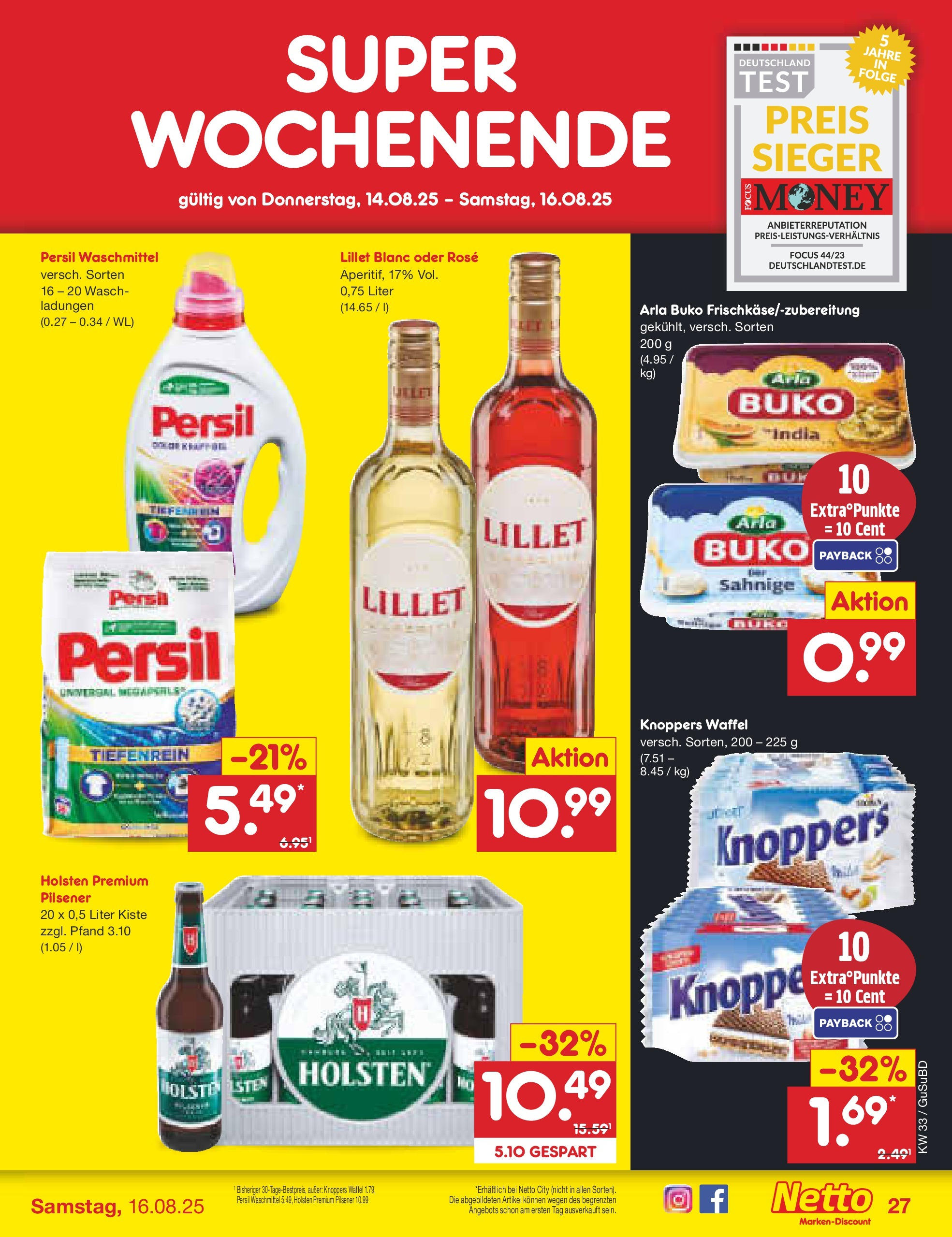Netto Marken-Discount prospekt Glauchau (ab 07.08.2025) » Angebote | Seite: 45 | Produkte: Holsten, Waschmittel, Knoppers, Persil Netto Marken-Discount prospekt Glauchau (ab 07.08.2025) » Angebote | Seite: 45 | Produkte: Holsten, Waschmittel, Knoppers, Persil