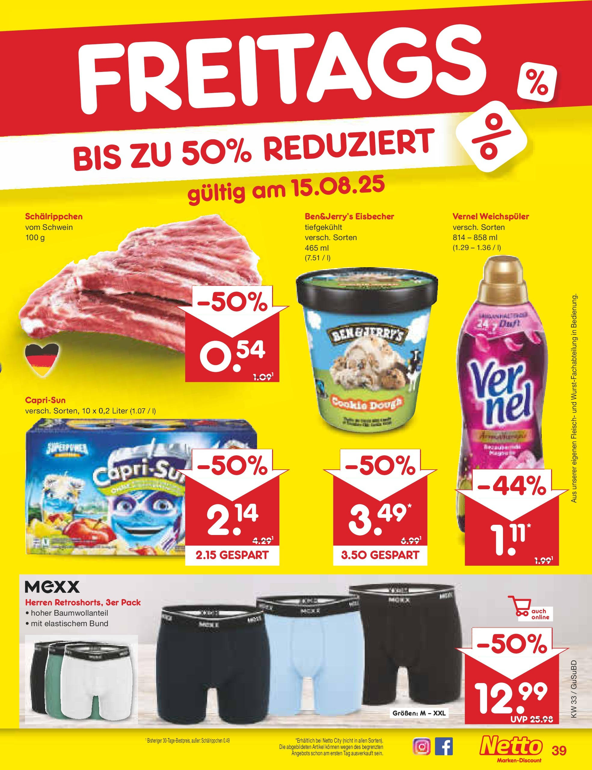 Netto Marken-Discount prospekt Glauchau (ab 07.08.2025) » Angebote | Seite: 59 | Produkte: Duft, Weichspüler, Fleisch, Vernel Netto Marken-Discount prospekt Glauchau (ab 07.08.2025) » Angebote | Seite: 59 | Produkte: Duft, Weichspüler, Fleisch, Vernel