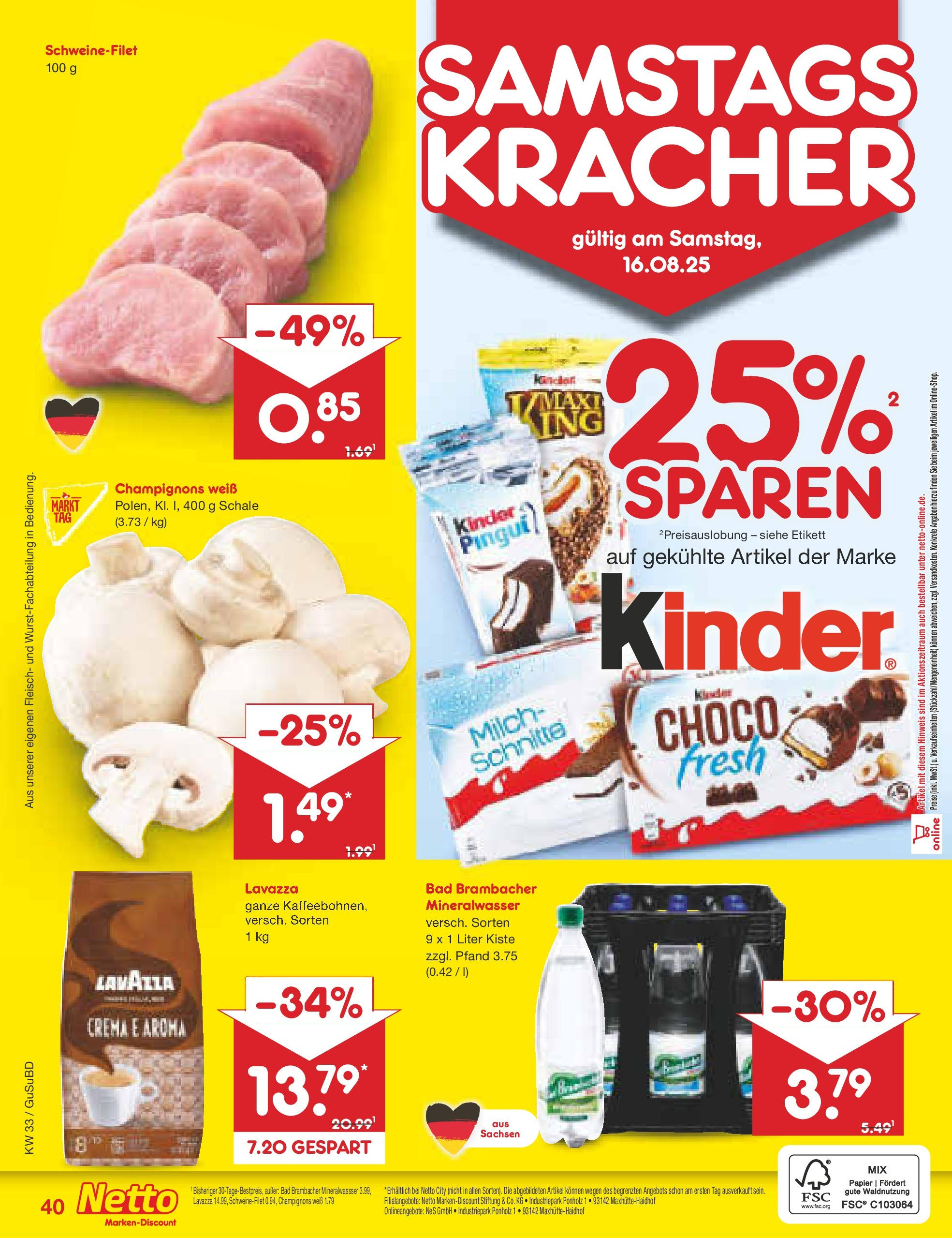 Netto Marken-Discount prospekt Glauchau (ab 07.08.2025) » Angebote | Seite: 60 | Produkte: Milch, Bad, Mineralwasser, Fleisch Netto Marken-Discount prospekt Glauchau (ab 07.08.2025) » Angebote | Seite: 60 | Produkte: Milch, Bad, Mineralwasser, Fleisch