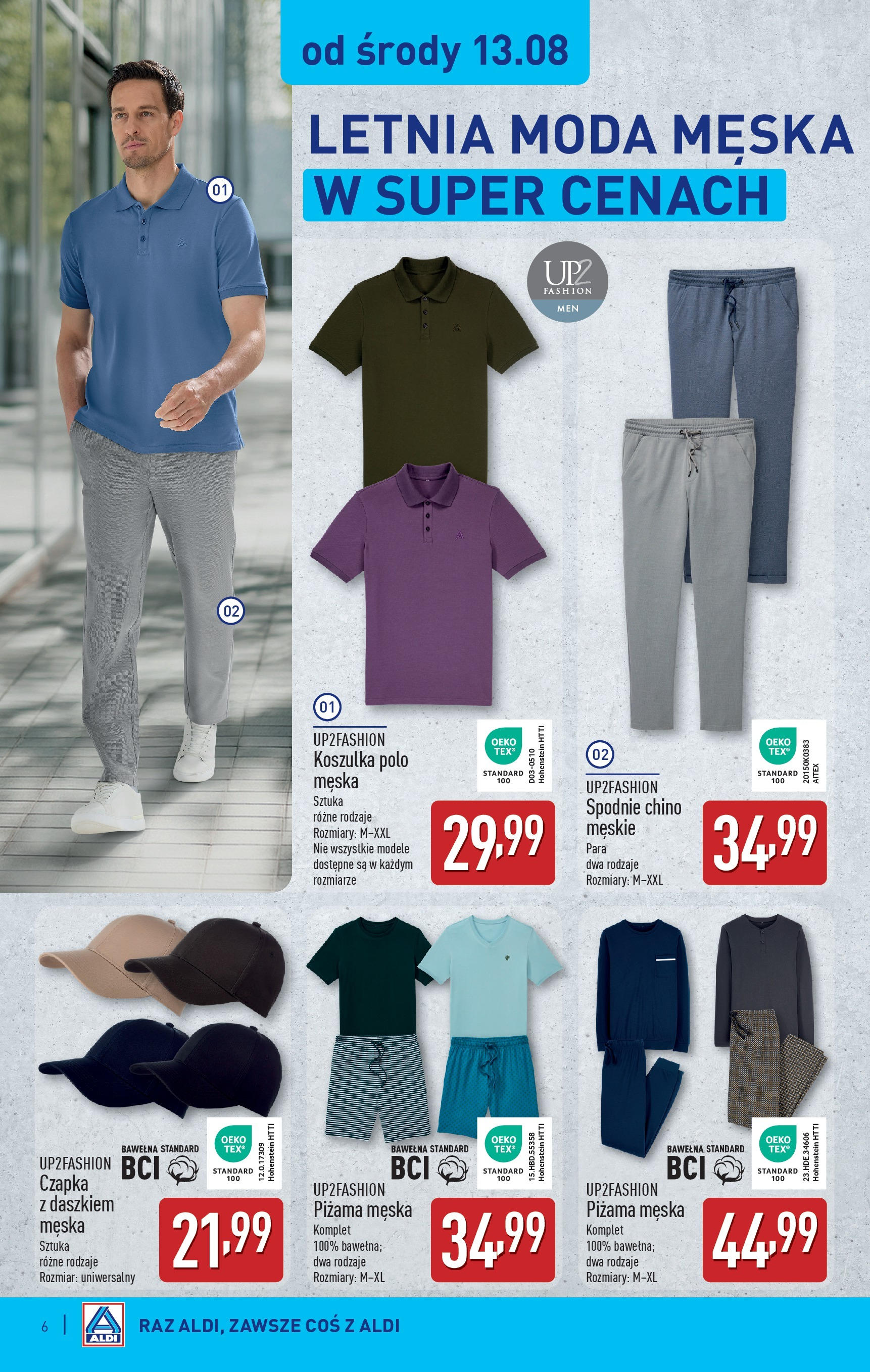 Aldi Gazetka - Hity od Środy i od Soboty od 13.08.2025 - Ulotka PDF, promocje | Strona: 6 | Produkty: Spodnie, Piżama, Czapka