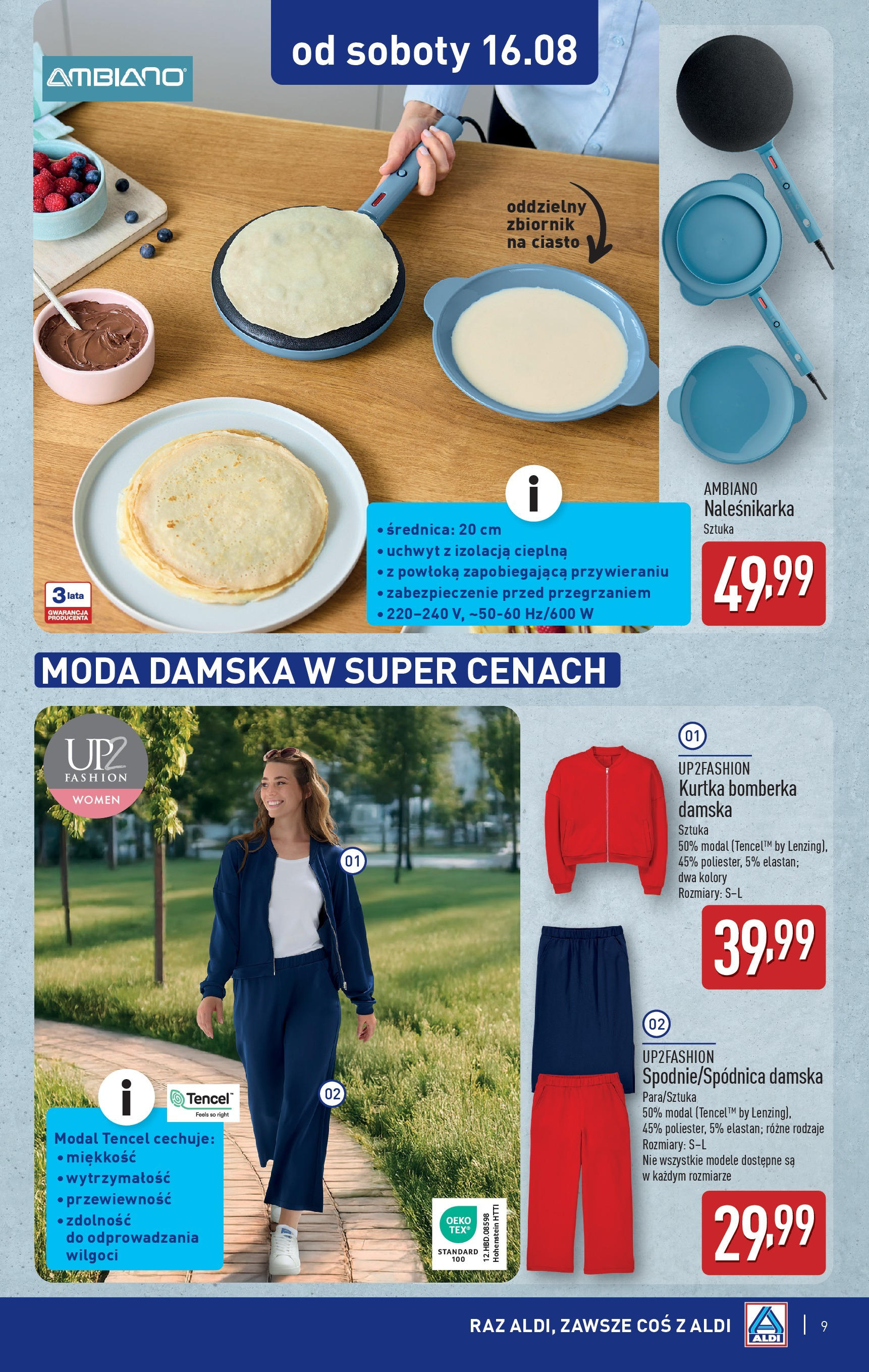 Aldi Gazetka - Hity od Środy i od Soboty od 13.08.2025 - Ulotka PDF, promocje | Strona: 9 | Produkty: Kurtka, Ciasto