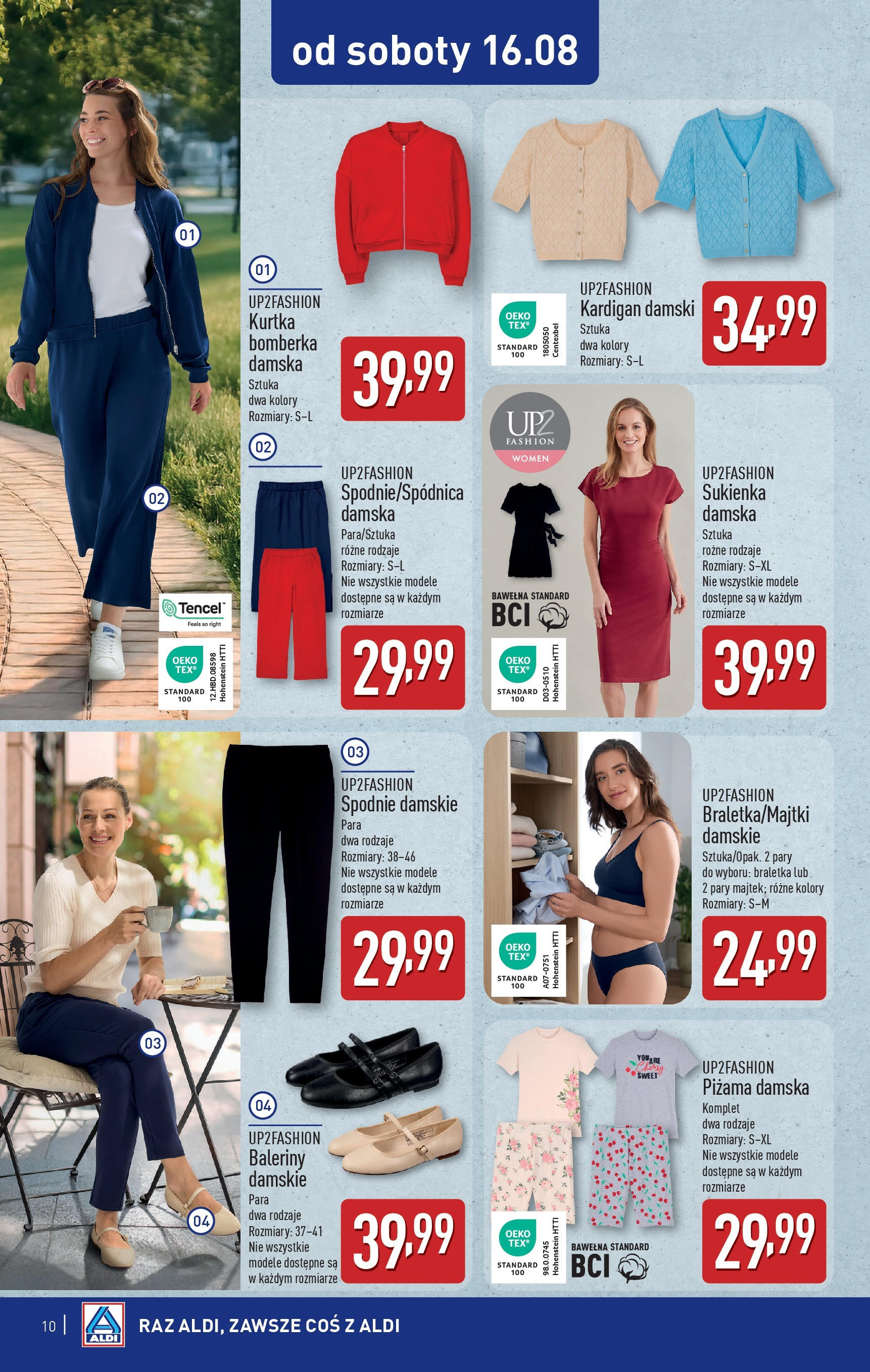 Aldi Gazetka - Hity od Środy i od Soboty od 13.08.2025 - Ulotka PDF, promocje | Strona: 10 | Produkty: Spodnie, Piżama, Kardigan, Sukienka