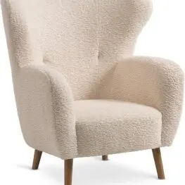 JYSK Fotoliu VILDSUND alb-murdar plușat