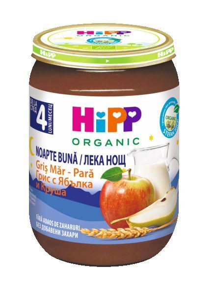 Hipp Млечна каша BIO грис, ябълка, круша