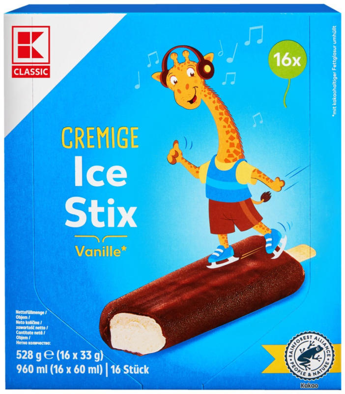 K-Classic Сладолед на клечка различни вкусове