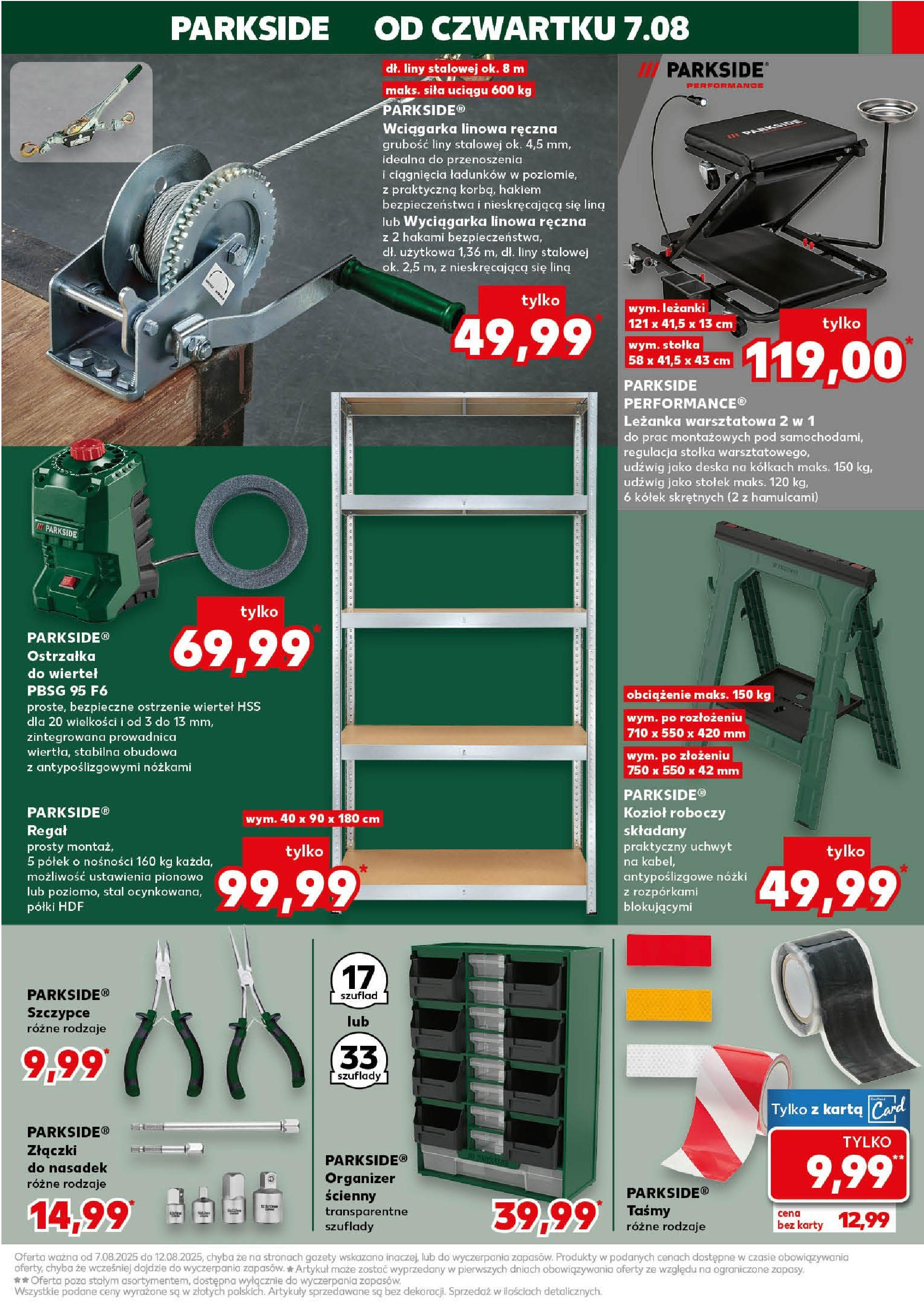 Kaufland gazetka - Mega okazje (07.08.2025) - od jutra | Strona: 5 | Produkty: Karta, Leżanka warsztatowa, Regał Kaufland gazetka - Mega okazje od 07.08.2025 - od jutra PDF | Strona: 5 | Produkty: Karta, Leżanka warsztatowa, Regał