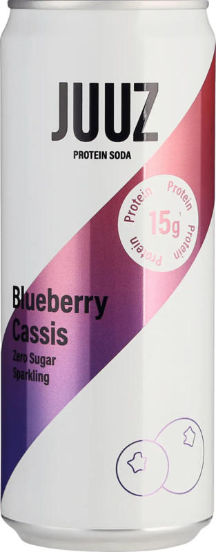JUUZ Erfrischungsgetränk, Protein Soda, Blueberry Cassis