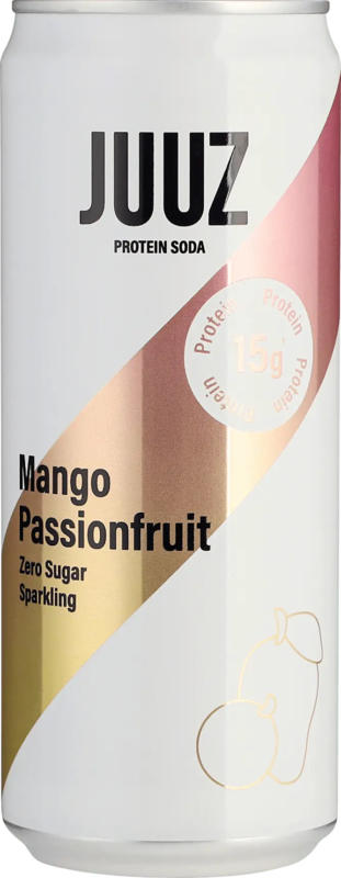 JUUZ Erfrischungsgetränk, Protein Soda, Mango Passionfruit
