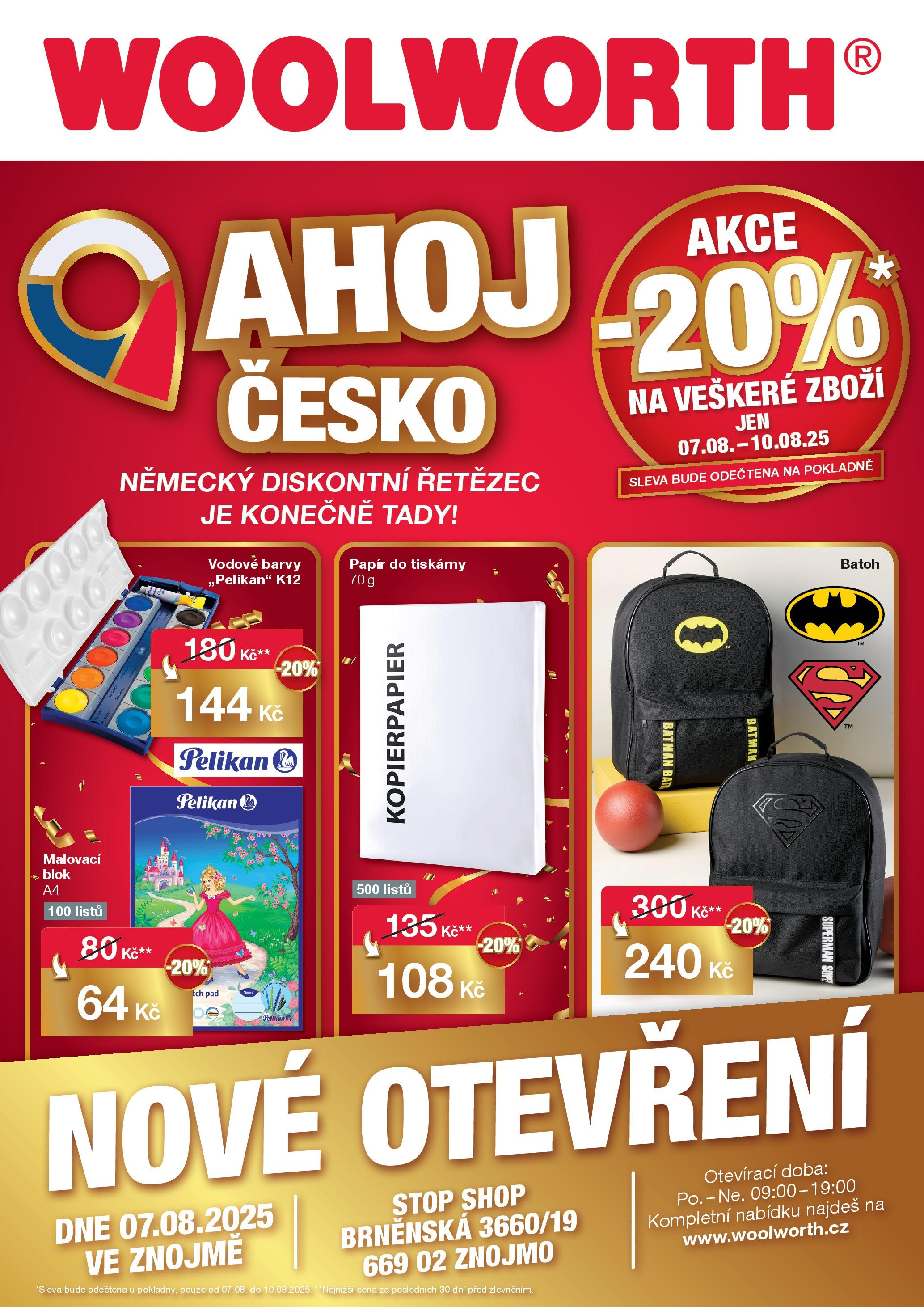  Woolworth Leták - Znojmo (07.08.2025 - 10.08.2025)